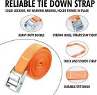 Cartman 10 Pack 1  X 12 lashing Straps Cargo Tie-down Strap Up To 600lbs Orange