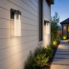2 Pack 12 Inch Outdoor Dusk To Dawn Led Wall Light Exterior Porch Sconce Fixture