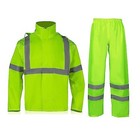 Vendace Hi Vis Reflective Rain Jacket Suit And Pants For Men Waterproof Class 