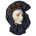 Face Mask Lady Mardi Gras Venice Hand Painted Wall Hanging Venetian Decor