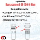 Or-150 O-rings For Culligan Wh-s200-c  3wh-std-s01  Hdg2vs4 Filter  3 Pack 