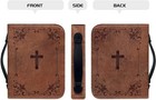 Retro Cross Bible Cover Case For Women Xl Pu Leather Bible Bag