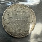 1901 Canada Iccs Vg-10 50 Cents Queen Victoria Half Dollar Silver Coin