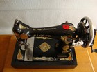 Antique Singer Sewing Machine Model 128   La Vencedora    Hand Crank  Serviced