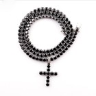 Men s Women s Black Crystal Cross Necklace Gothic Punk Fashion Jewelry Gift