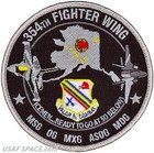 Usaf 354th Fighter Wing -icemen Ready To Go At 50 Below- Eielson Afb -vel Patch