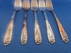 Lot Of 5 1847 Rogers International Daffodil Silverplate Salad Forks 6 3 4 