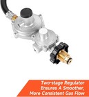 New 10 Ft Two Stage Propane Regulator Hose Pol To 3 8 Female Flare For Rv