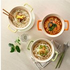 Htf Rare Le Creuset Cassoulet Serving Bowls Noodle Bowl Dual Handles Oven Orange