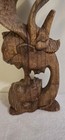 12  Wooden Abstract Hand Carved Statue Figurine  the Kiss  Art Sculpture Decor