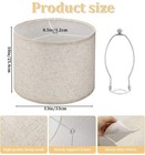 Drum Lampshade 13   t X 13   b X 10   high Beige Fabric Spider Easy Assembly 