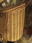 Antique Tight Weave Adirondack Split Willow Fishing Creel Vintage 1910s Basket