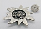 Lot Of 2 Pins Edelweiss Small Alpine Flower Metal Hat Pins Austria Germany New