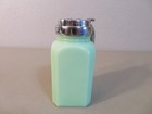 Vintage Anchor Hocking Jadeite Green Glass Honey Bee Dispenser W lid