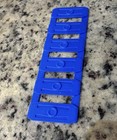 Hot Wheels Compatible 6 Lane Connectors  blue 