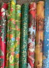 Vintage 1970   s Christmas Wrapping Paper Gift Wrap 15 Rolls 13 Patterns