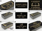 Jet Black Granite Headstone Grave Marker 16x8x4 Flat Memorial Free Shipping
