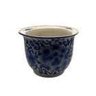 Vintage Chinese Blue White Jardiniere Lotus Flower Porcelain Planter Flower Pot