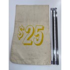 Vintage Canvas Bank Money Bags Set  25  1 5 Cent Nickels Cloth Pouch 3pc Lot