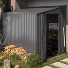 Aecojoy Lean To Storage Shed 6  X 8  Small Metal Side Door Shed Storage Cabinet