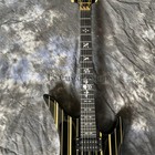 Black W gold Stripes Synyster Gates Electric Guitar Synyster Custom-s Floyd Rose