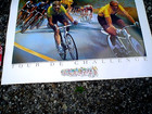 Vintage 1980 s Tour De Challenge Large Poster Print   bike Racing 32   X 24  