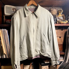 Vintage 1950s Reversible Green   Grey Gabardine Ricky Jacket Large