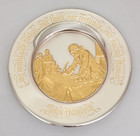 Franklin Mint 1976 Bicentennial John Hancock Sterling Silver   24kt Gold Plate