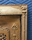 Antique Cast Iron Gold Fireplace Insert Register Vent Heat Vtg 25x30 Old 906-26b
