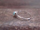 Native American Sterling Silver Round Turquoise Ring By Qualo - Size 5