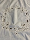 Vintage Battenburg Lace Tablecloth Ivory 41   x40     Exc Cond  Handmade  Beautiful 