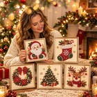 Diy Christmas 3d Pearl Painting Art Kit     Beads Craft Home Wall Decor Gift