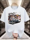  Men s Casual Short Sleeve Old School Vintage Classic Car Retro T-shirt