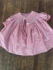 Ananda Remembered 0-3m Red white Gingham Smocked Flutter Sleeve Dress