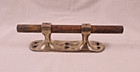 Antique Rare Large Wood Brass Boat Ship Cleat 15  L