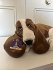Hush Puppies Basset Hound 12    Plush Dog Stuffed Animal Laying By Applause Vtg