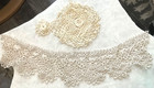 Vintage Ivory Handmade Tatting Lace Unused