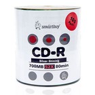 6000-pack Smartbuy Blank Cd-r 52x 700mb 80min Shiny Silver Top Record Media Disc