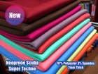 Neoprene Super Techno Fabric  2mm Thick  Solid Colors   Sold By The Yard