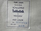 A  Ecru Vintage Progress Cross Stitch Tablecloth Kit Linen Floss To Finish 60x80