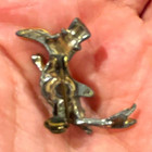 Vintage Enameled  Bird Brooch Pin Silver Tone Multicolor Rhinestone Accent