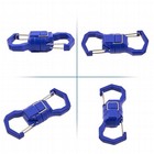 2-pack Small 5lb Magnetic Carabiners  Black   Blue Color