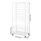 16 Tier White Double Sided Ribbon Organizer Large Capacity Ribbon Storage Holder