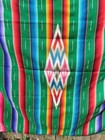 Vintage Striped Saltillo Serape Mexican Southwestern Wool Blanket  64 X 87 In 