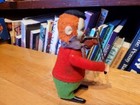 Nice Vintage  Schuco Wind Up  Dancing Red Dressed Clown With Violin  2