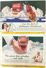 Coca Cola Lot 2 Vintage Mini Nat Geo Ads Drink Coke Soda 1937 1936