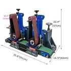 220v Flat Sander Polishing Rust Drawing Sharpening Machine With 2 Sanding Belts