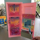 Real Littles Pink Locker  Micro Stationary  Good Used Condition Missing Pieces