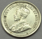 1912 Canada Newfoundland 5 Cents Silver Coin - Ships Free W  Usps Track