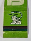 1980 Think Green Matchbook Cover Vintage Retro Cat Animal Themed